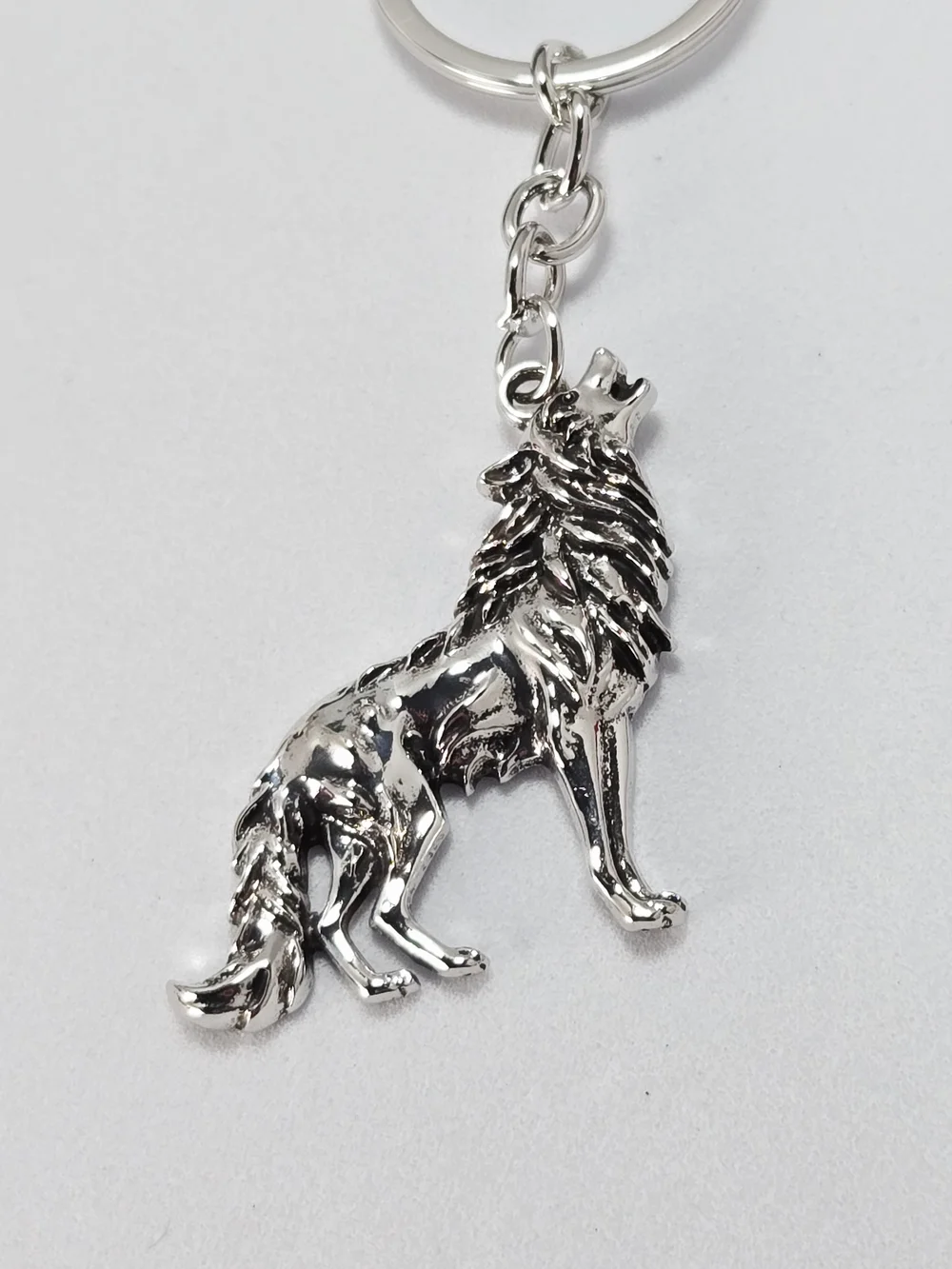 Viking Wolf Fenrir Keychain Norse Celtic Silver Medieval Keyring Masculine Edge